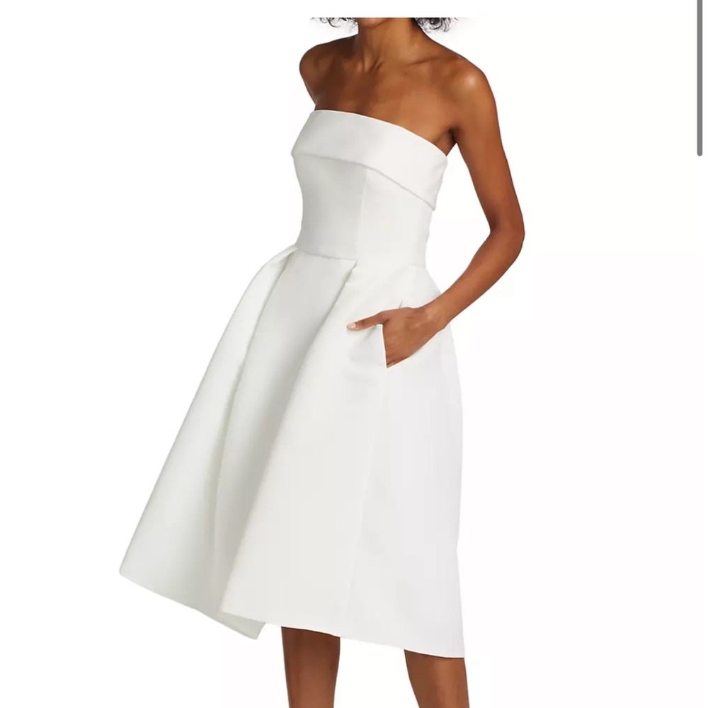 Amsale Faille Dress